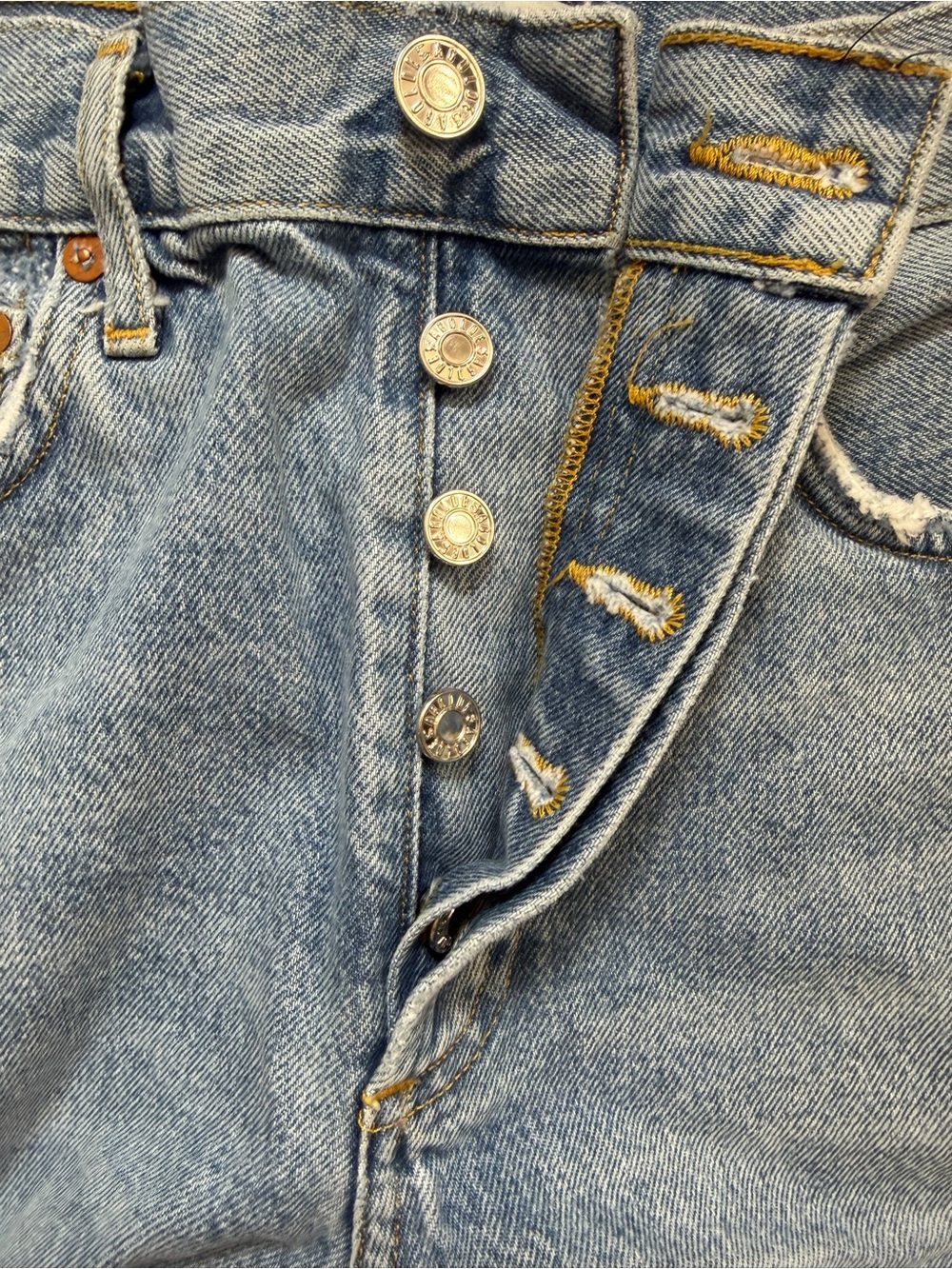AGOLDE Parker Vintage Cut Off Denim Shorts SZ 27 - Picture 5 of 5